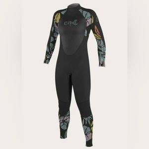 NWT: O'Neill EPIC Full Wetsuit Youth Kids Girls Back Zip 4/3mm Size 16